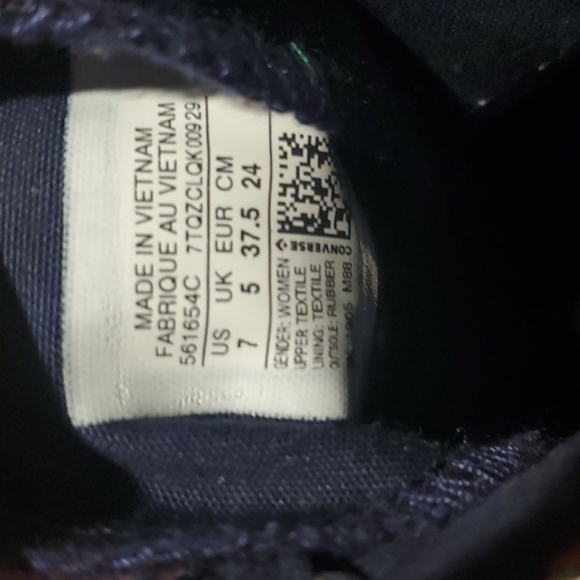 Womens Converse platform lugged sneakers sz 7 - Picture 8 of 8